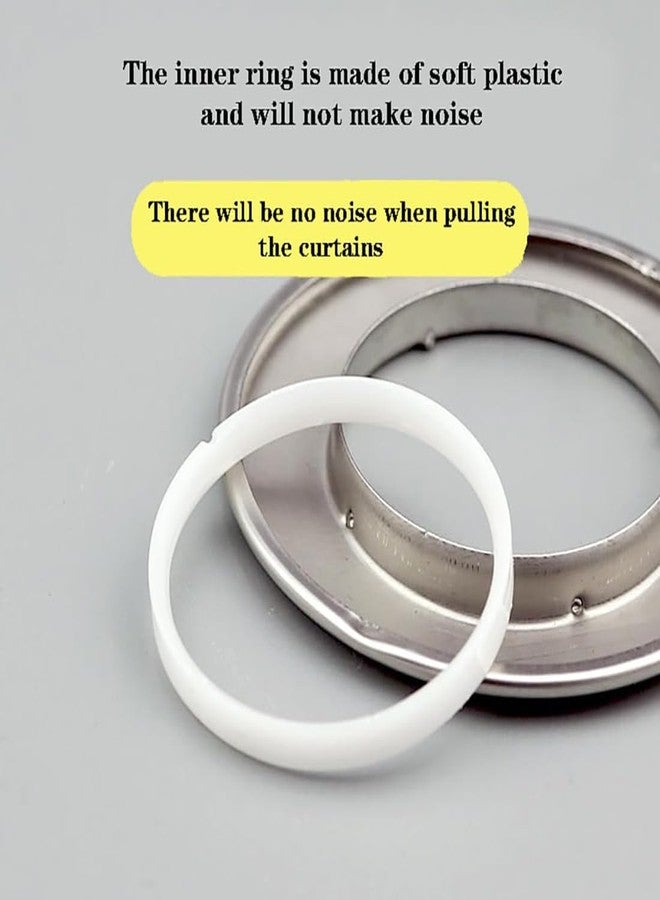 Kuasting Stainless Steel Curtain Grommets Eyelet Rings Round Metal Rings Inner Diameter Inner Metal with Eyelets 1-9/16 inch Roman Grommet Curtains Set of 32 (32) - Image 5